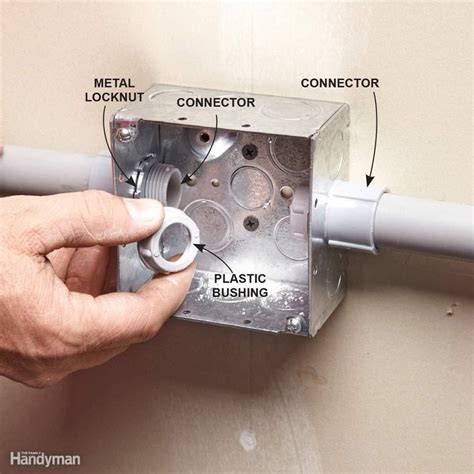 pvc conduit to metal box